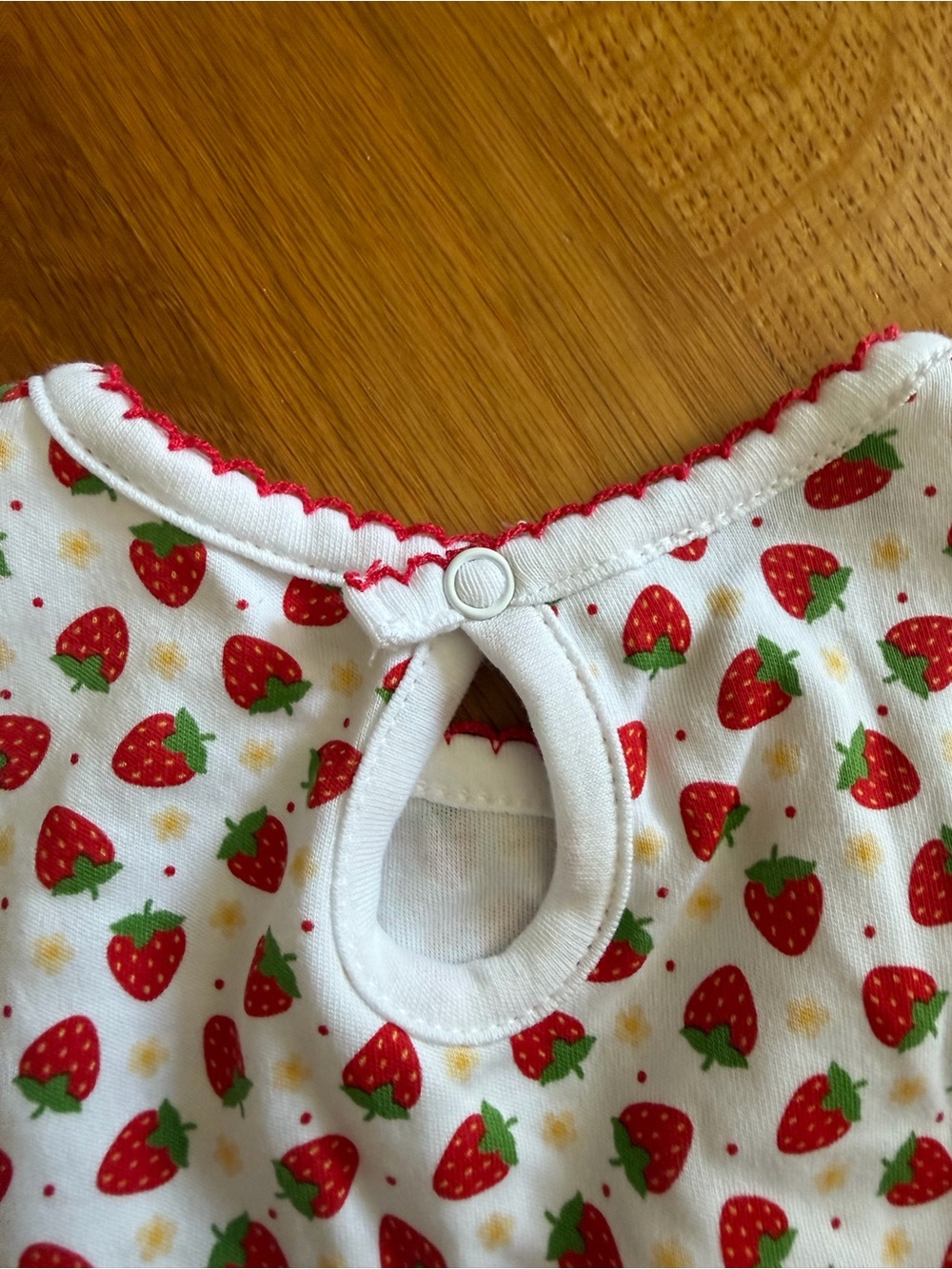 Strawberry Print Baby Onesie - Picture 6 of 8